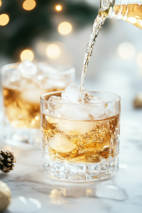 Pour the infused cider into glasses filled with ice