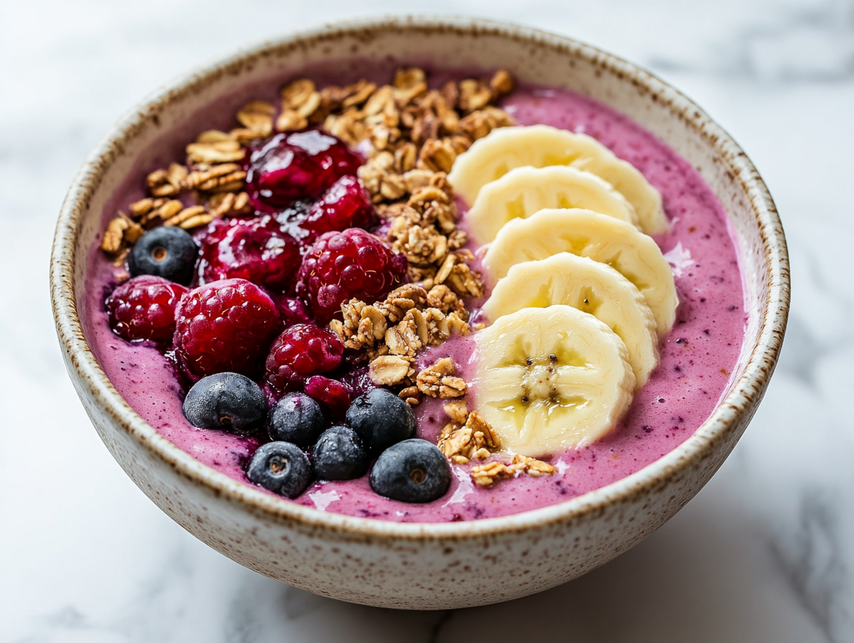 Peanut Butter & Jelly Smoothie Bowl Recipe
