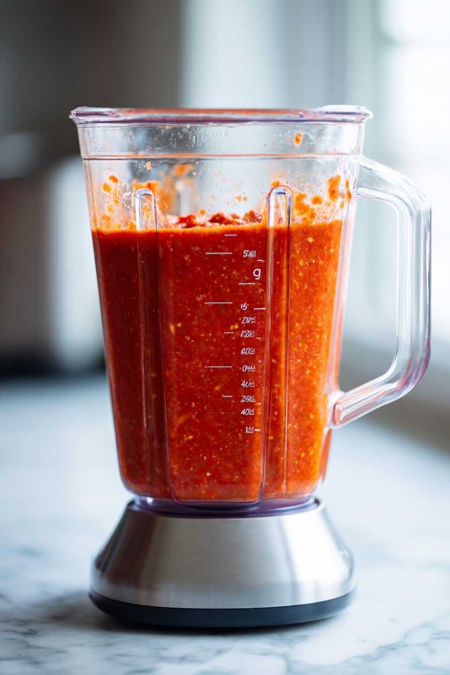 Blend the mixture with a blender or immersion blender