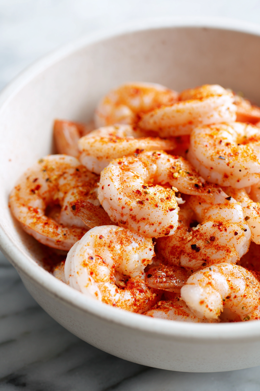 In a medium bowl, toss the shrimp with chili powder