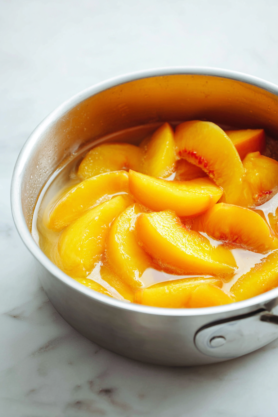 Make the Peach Syrup