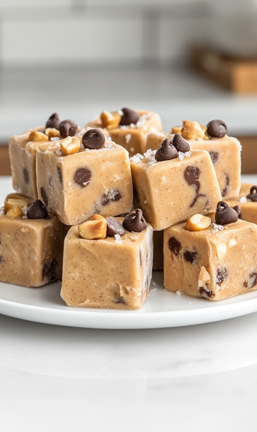 Remove from the freezer, slice or scoop into bite-sized pieces