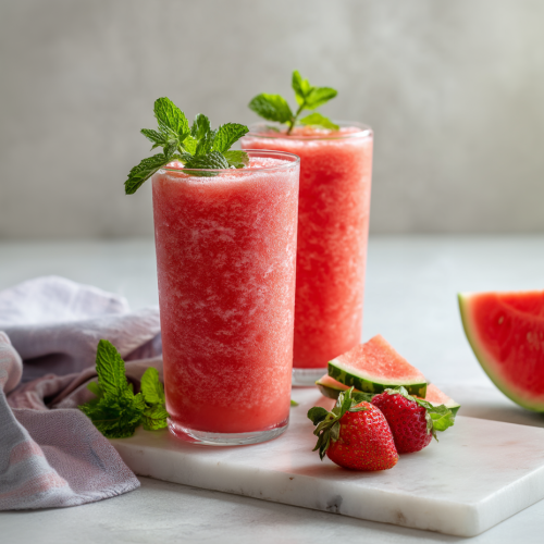 Watermelon Strawberry Smoothie Recipe
